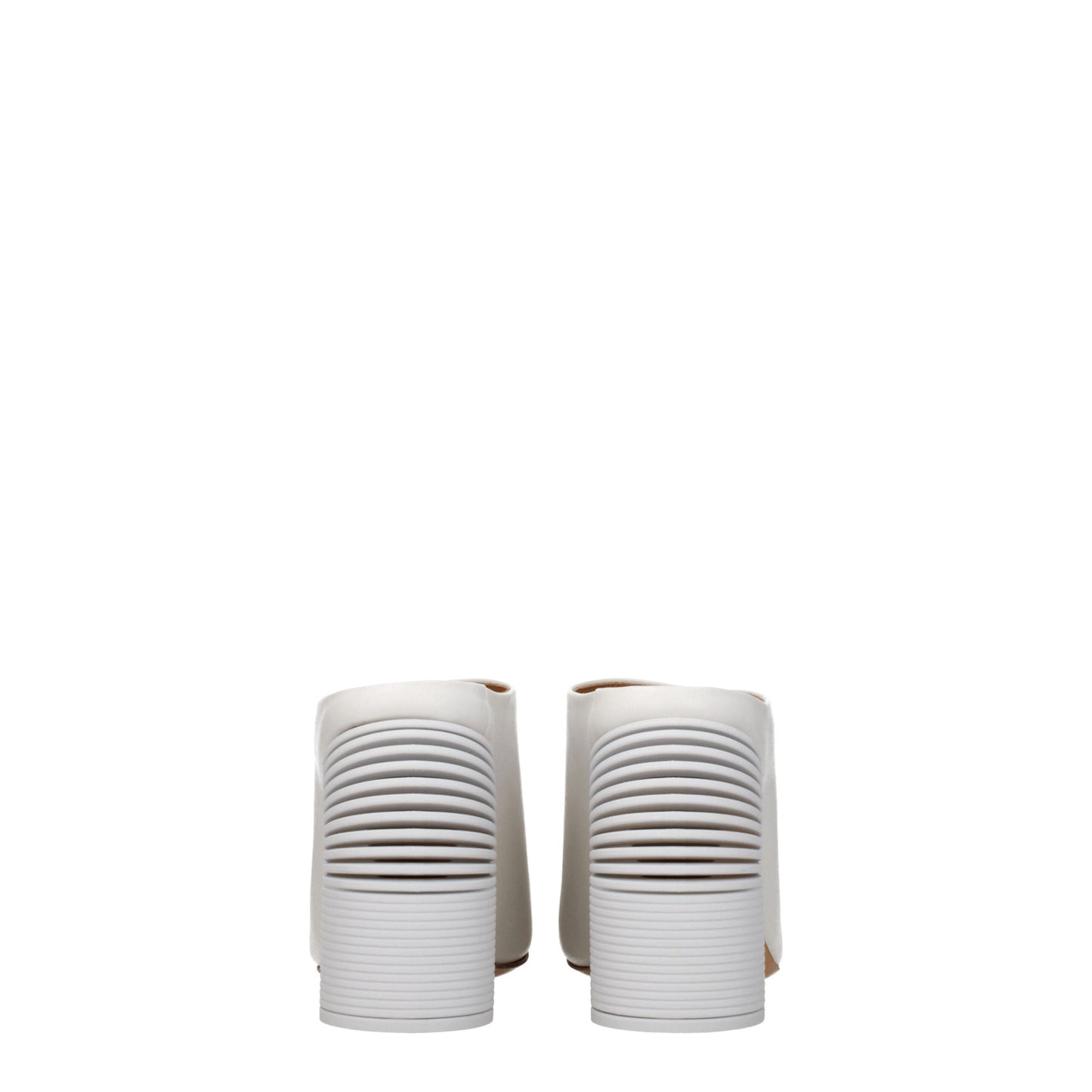 Off-White White Leather Platform Sandals