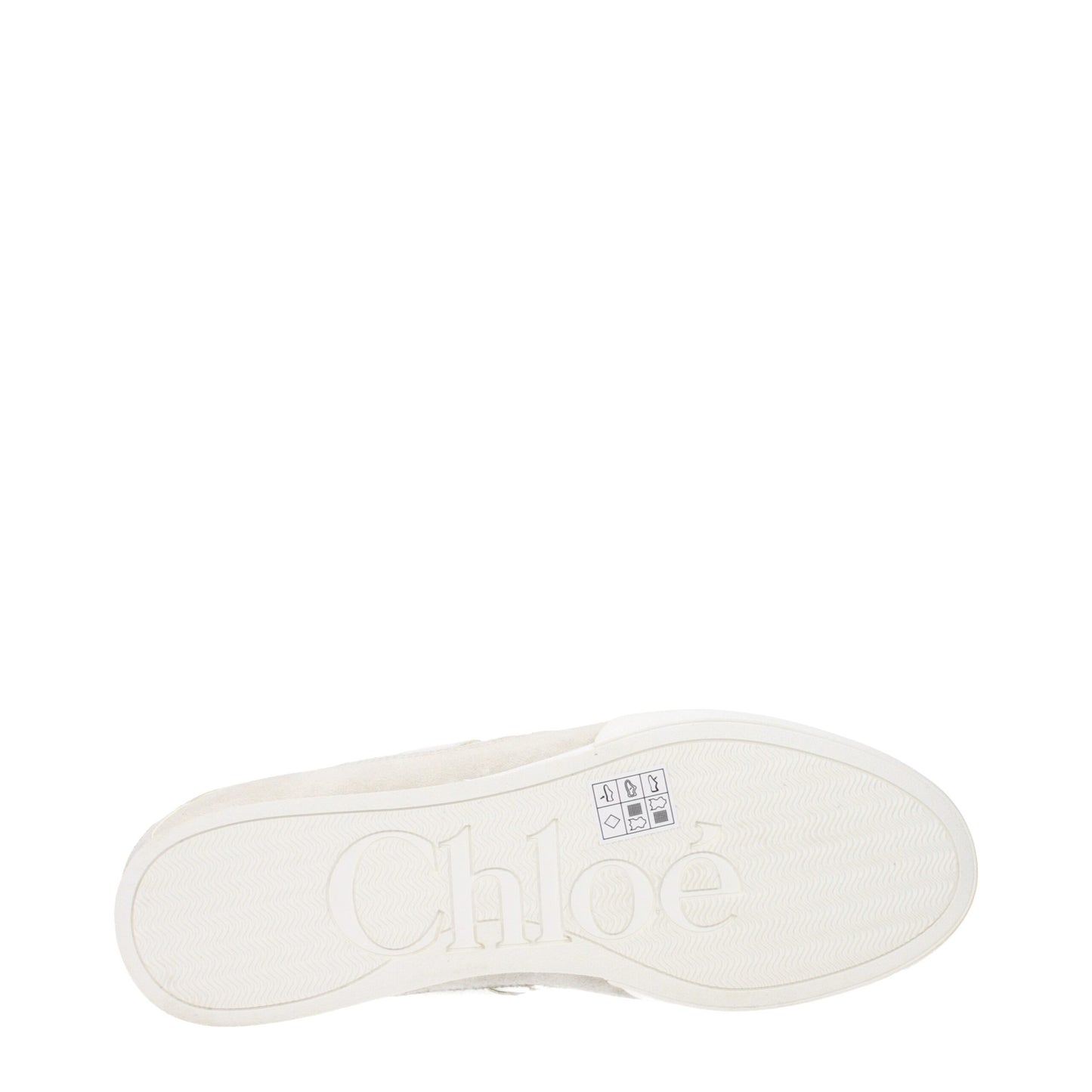 Chloé White Fabric Low Top Sneakers