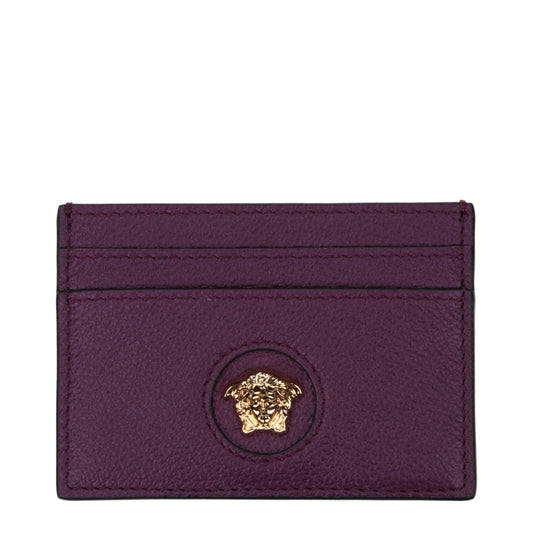 Versace Purple Leather Cardholder