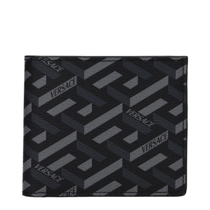 Versace Black Fabric Wallet