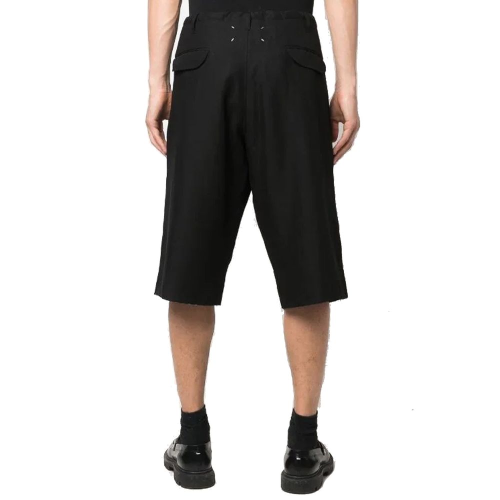 Maison Margiela Black Linen Bermuda Shorts