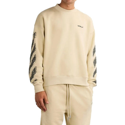 Off-White Beige Cotton Sweatshirt