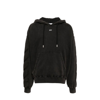Off-White Black Cotton Sweatshirt