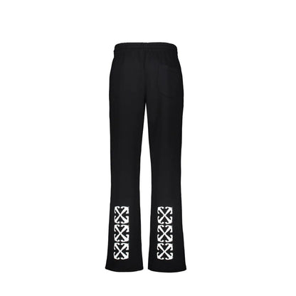 Off-White Black Cotton Joggers (Workout Pants)