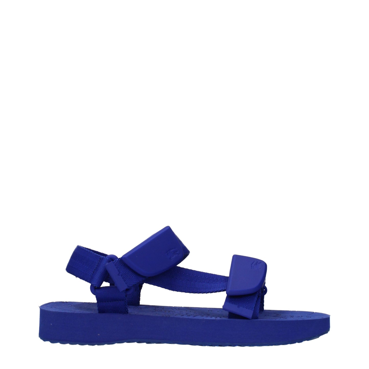 Burberry Blue Fabric Flat Sandals