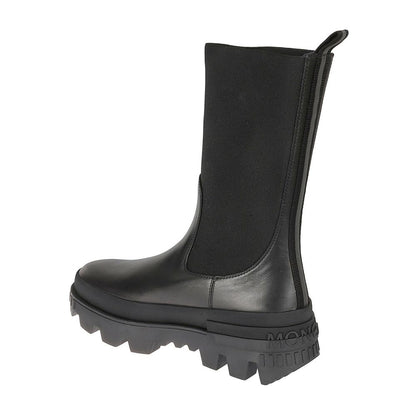 Moncler Black Calfskin Ankle Boots