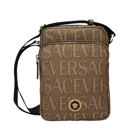 Versace Beige Fabric Shoulder Bag
