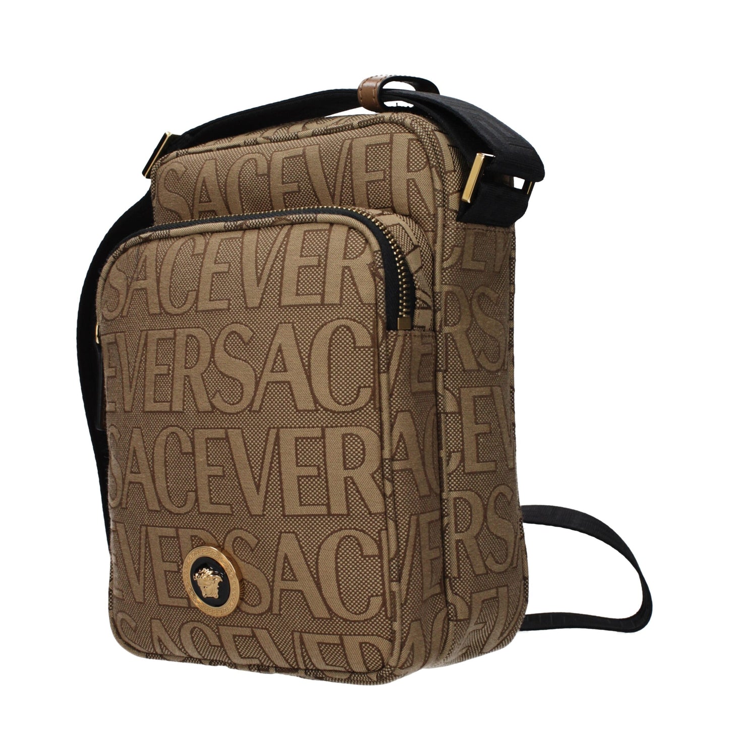 Versace Beige Fabric Shoulder Bag