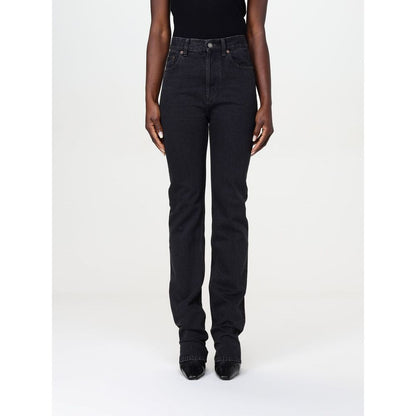 Saint Laurent Black Cotton Straight-Leg Jeans