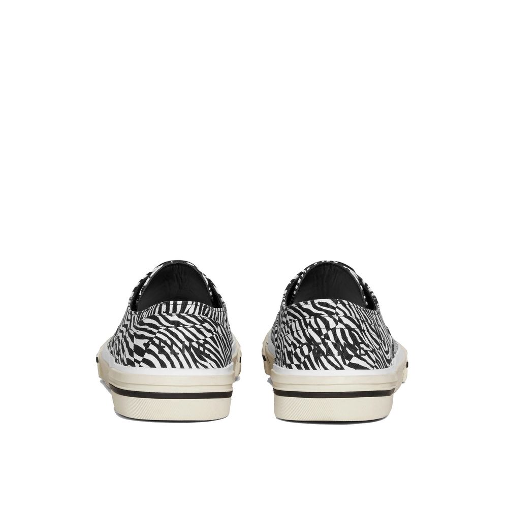 Celine Black Canvas Low Top Sneakers