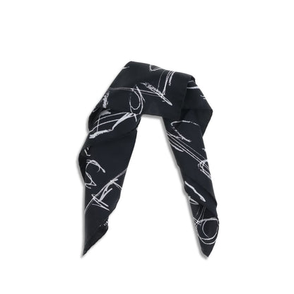Margiela Black Silk Scarf