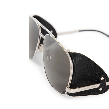 Saint Laurent Silver Metal Sunglasses