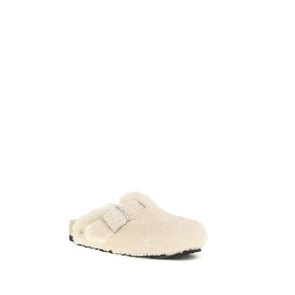 BIRKENSTOCK 1774 Cream Fur Mules