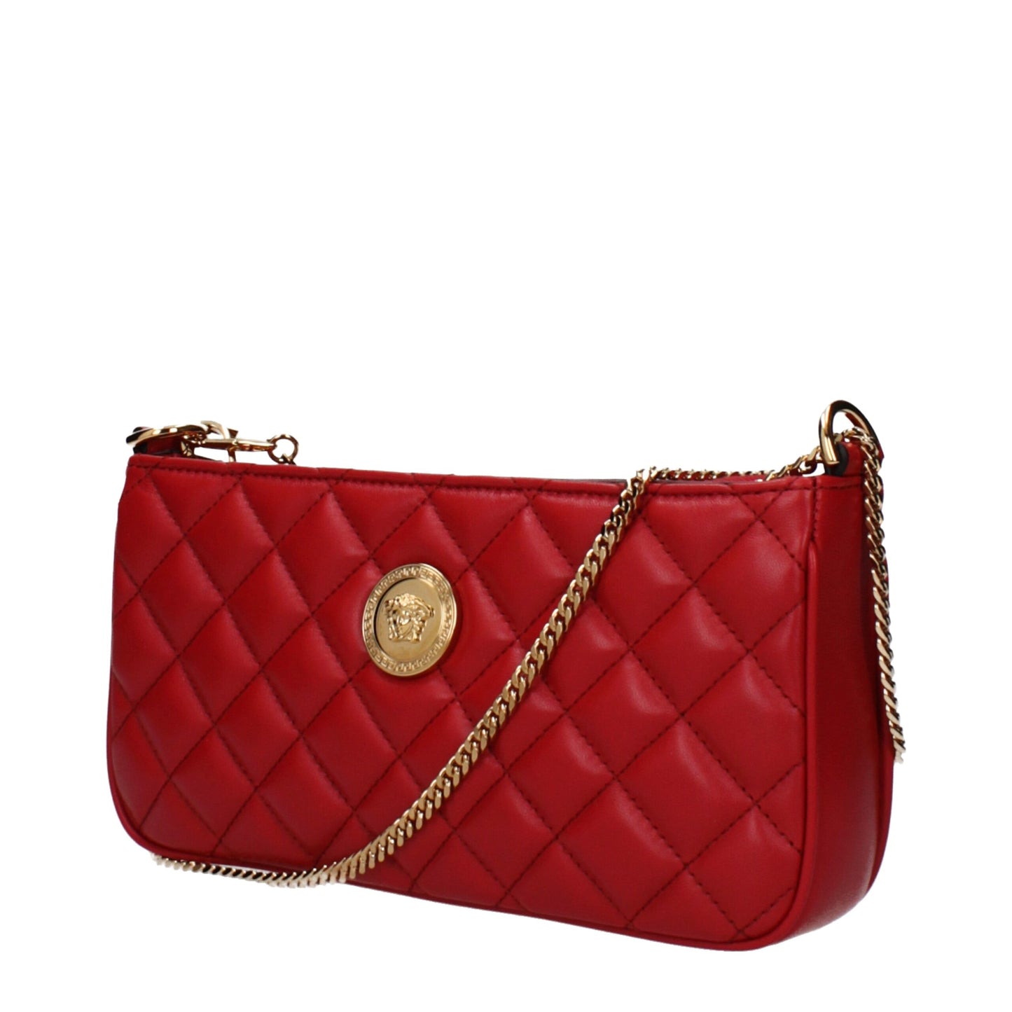 Versace Red Leather Crossbody Bag