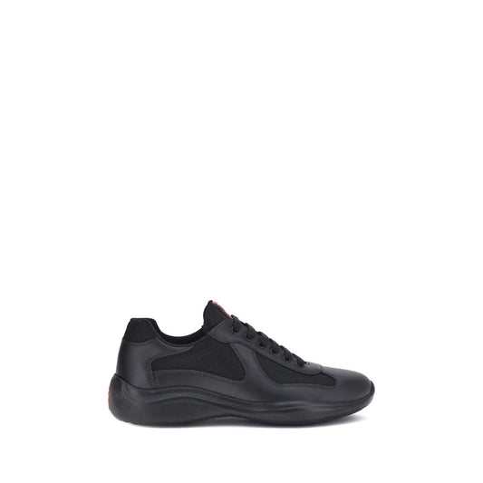Prada Black Calf Leather Bos Taurus Athletic Sneakers