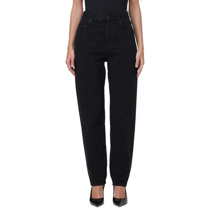 Saint Laurent Black Cotton Straight-Leg Jeans