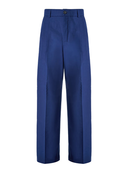 Gucci Blue Classic Cotton Pants