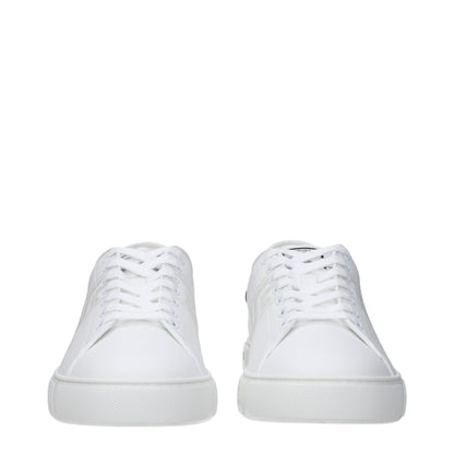 Versace White Leather Low Top Sneakers