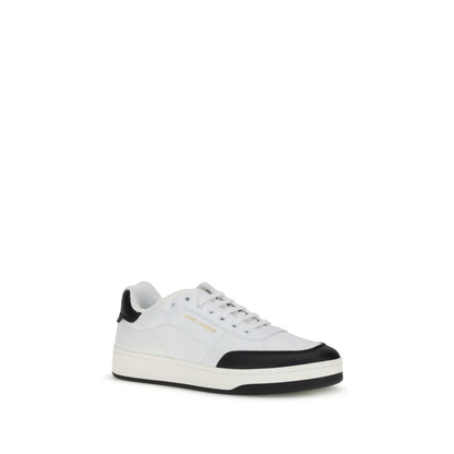Saint Laurent White Calf Leather Bos Taurus Low Top Sneakers