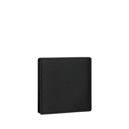 Saint Laurent Black Calf Leather Bos Taurus Wallet
