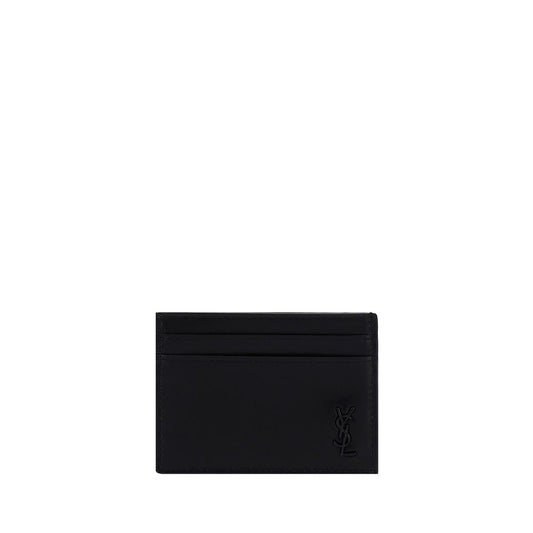 Saint Laurent Black Calf Leather Bos Taurus Wallet