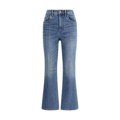 Tory Burch Light Blue Cotton Cropped Jeans