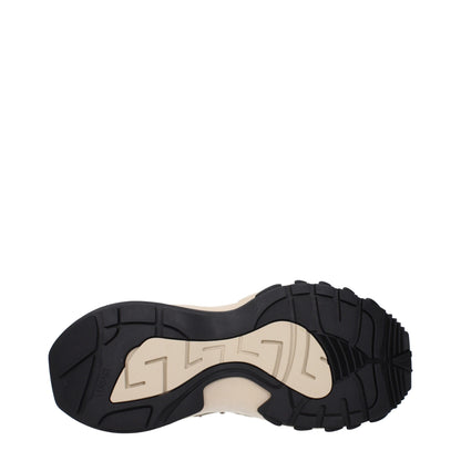 Versace Beige Fabric Sneakers