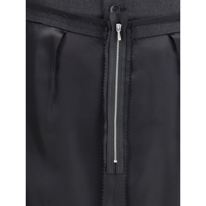 Margiela Black Polyester Midi Skirt