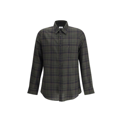 Saint Laurent Bicolor Cotton Pattern Shirt