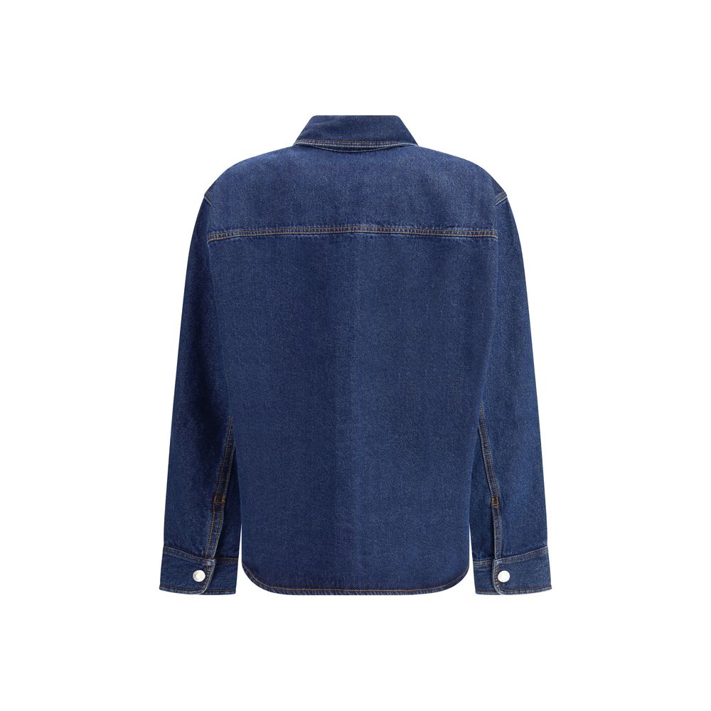 Ami Paris Blue Cotton Denim Jacket