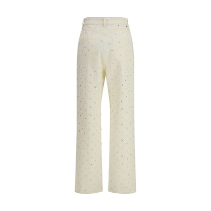 Golden Goose White Cotton Casual Pants