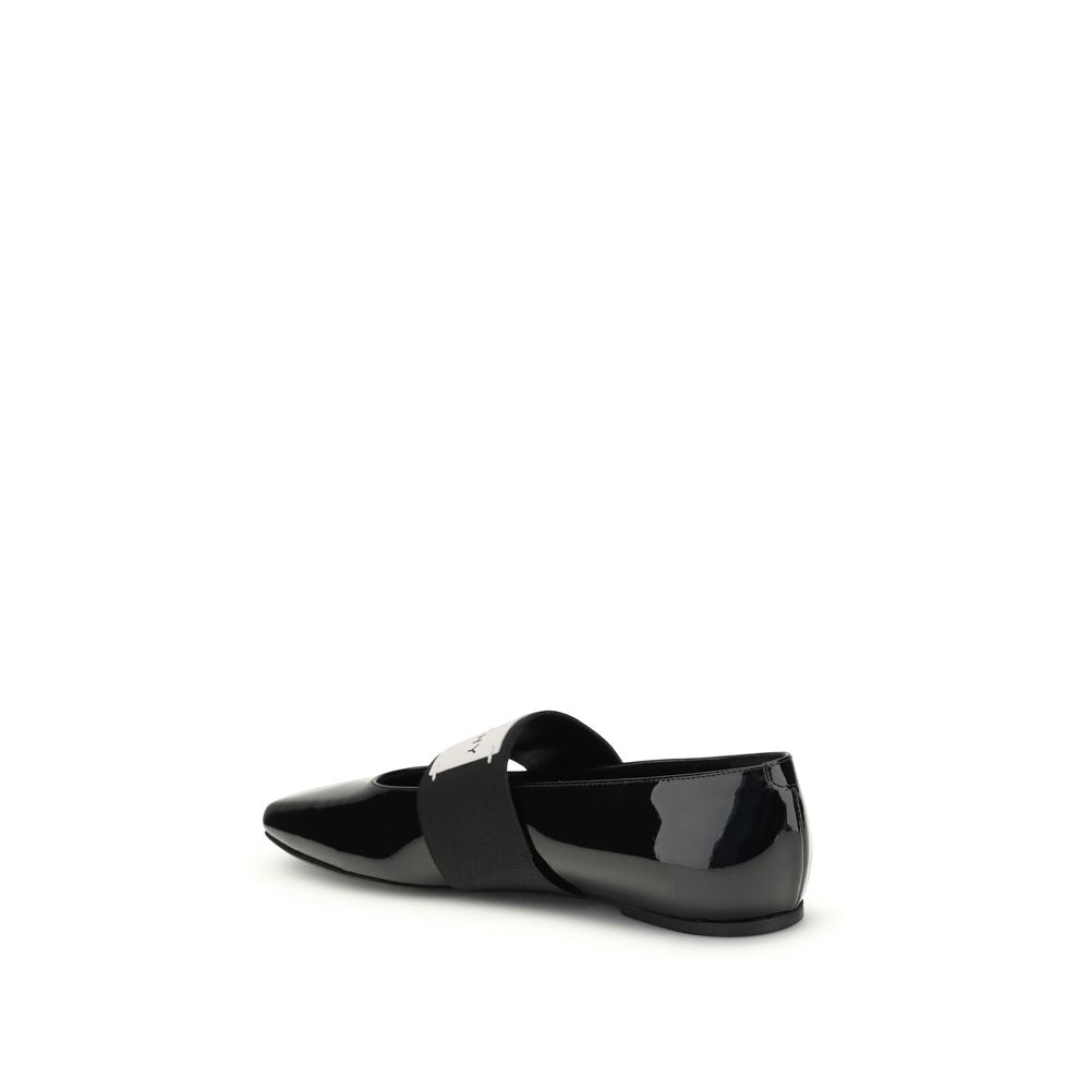 Givenchy Black Leather Ballet Flats