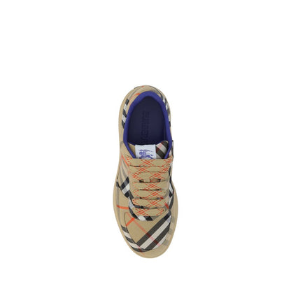 Burberry Beige Polyester Low Top Sneakers