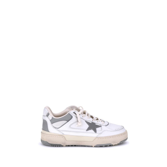 Golden Goose Gray Calf Leather Bos Taurus Chunky Sneakers