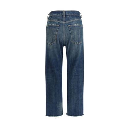 Margiela Blue Cotton Straight-Leg Jeans