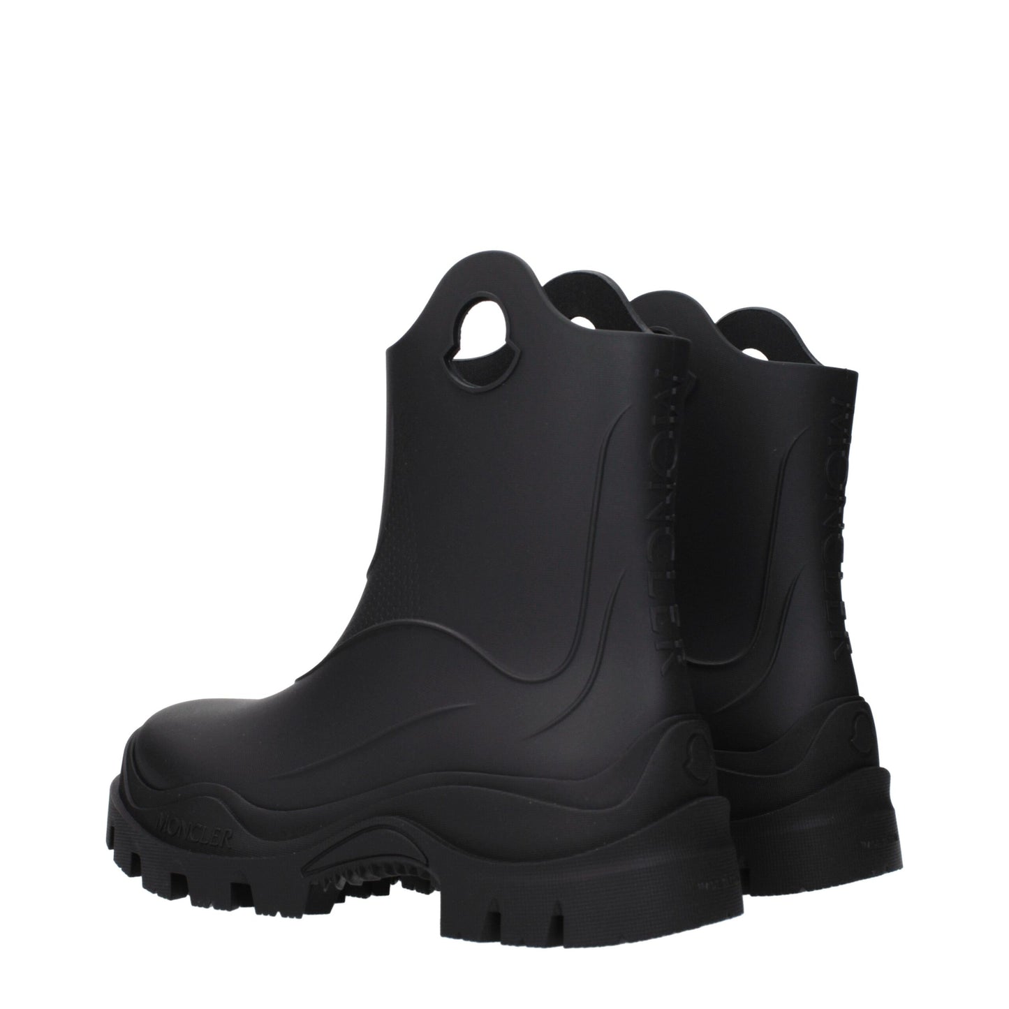 Moncler Black Cotton Ankle Boots