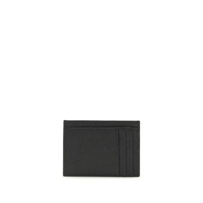 Prada Black Calf Leather Bos Taurus Wallet
